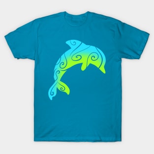 Blue And Green Dolphin T-Shirt